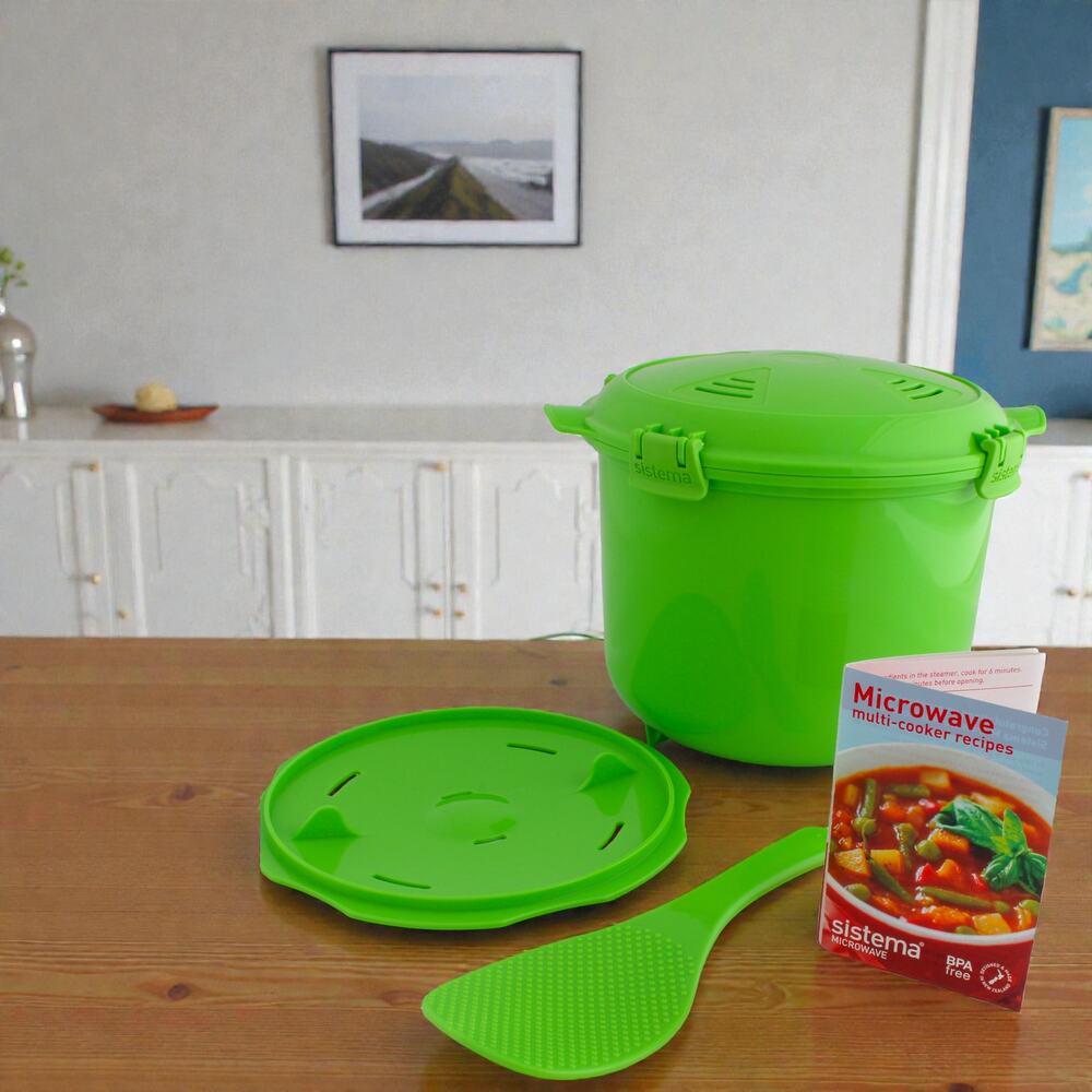 Sistema Lime Green Rice Microwave Multicooker Steamer Hard to find color!